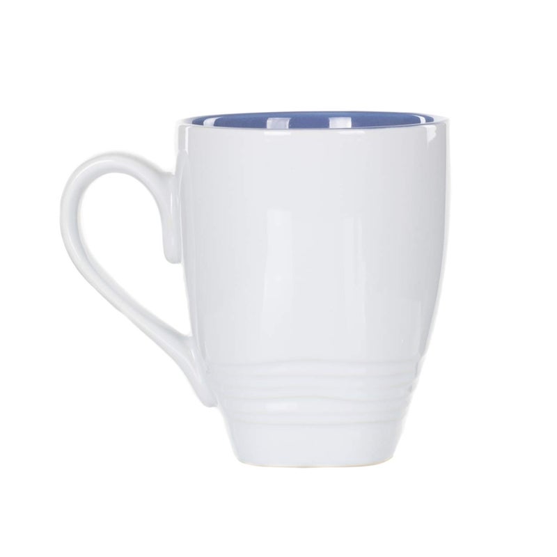 DEMDACO Dean Crouser Lavender Flower Watercolor Blue 16 Ounce Glossy Ceramic Stoneware Floral Mug with Easy Grip Handle - Image 3